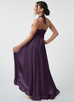 Azazie Hermione Junior Plum A-Line Chiffon Dress image5