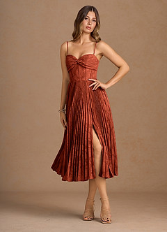 Annie Auburn Pleated Midi Dress image7