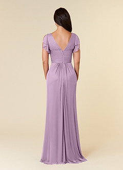 Azazie Reneya Mother of the Bride Dresses Wisteria A-Line Pleated Mesh Dress image4