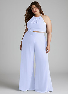 Azazie Kenzi Bridesmaid Dresses Lavender Pleated Chiffon Jumpsuit image8