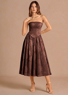Isaura Mocha Coco Midi Dress image5