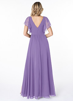 Azazie Zella Bridesmaid Dresses Tahiti A-Line Lace Chiffon Dress image2