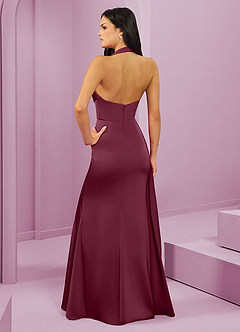 Barbie ♥ Azazie Abiti da Damigella Abito Sirena in Raso Elasticizzato Plissettato Gelso image7