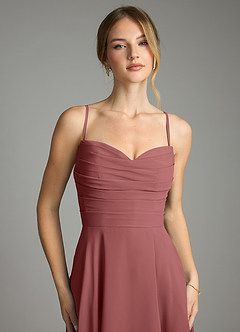 Azazie Ayla Abiti da Damigella Abito A-Line in Chiffon Scollo a Cuore Ametista image3