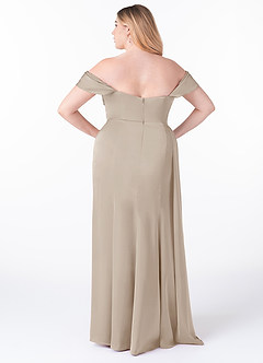 Azazie Amyra Vestidos de damas de honor Vestido de Escarcha de Satén Elástico de Corte Sirena Convertible con Vestidos sin tirantes image10