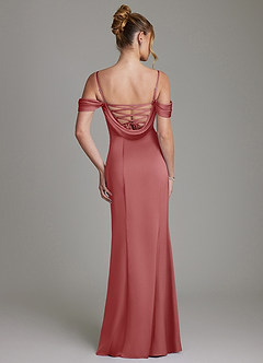 Azazie Nira Bridesmaid Dresses Antique Rose Mermaid Corset Stretch Satin Dress image8