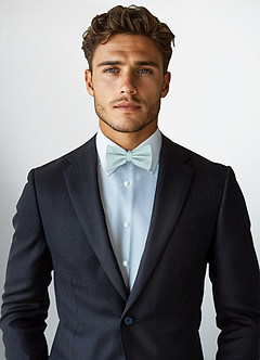 front Adjustable Stretch Satin Bow Tie