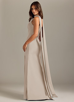 Azazie Kinsley Bridesmaid Dresses Frost Mermaid Side Slit Stretch Satin Dress image6