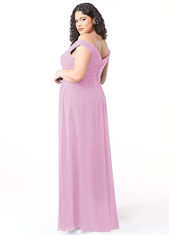 Azazie Audrianna Robes de demoiselle d'honneur Robe Trapèze Convertible en Mousseline de soie Schulterfrei gerafft Rose Bonbon image10