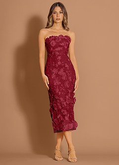 Della Merlot Midi Dress image5