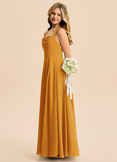 Azazie Kady Junior Butterscotch A-Line Sweetheart Neckline Chiffon Dress image5