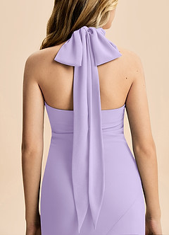 Azazie Velli Junior Lilac Mermaid High Neck Chiffon Dress image6