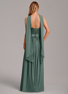 Azazie Cadence Suknie dla druhen Linia A Gorset Satyna elastyczna Do ziemi Sukienka image4