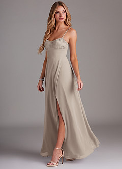 Azazie Breonna Bridesmaid Dresses Frost A-Line Sweetheart Neckline Chiffon Dress image3