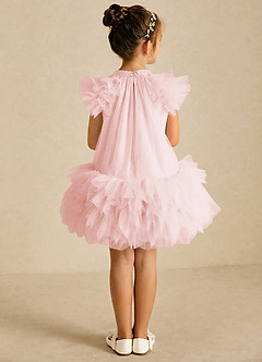 Azazie Eliza Flower Girl Klänningar Klä A-Line i Tyll Ärmlös image2