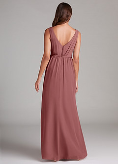 Azazie Tanicia Brautjungfernkleider A-Linie Plissee Chiffon Kleid Amethyst image7