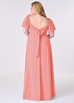 Barbie ♥ Azazie Bridesmaid Dresses Coral A-Line Pleated Chiffon Dress image8
