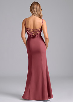 Azazie Wynni Abiti da Damigella Abito Sirena in Chiffon Corsetto Merlot image6
