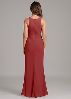 Azazie Allettie Vestidos de madrinha de casamento Vestido Ferrugem de Chiffon de sereia image2