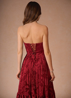 Eole Ruby Red Midi Dress image2