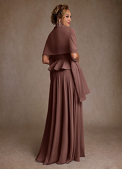 Azazie Josabeth vestidos de madre de la novia Vestido de Expresado de Gasa de Corte en A con Plisado image3