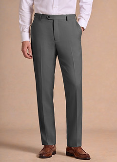 front Bennett Dark Grey Wool Blend Suit Pants