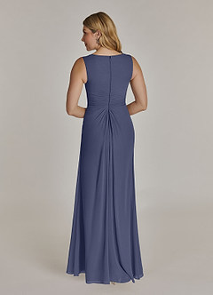 Azazie Manuella Vestidos para mãe da noiva Vestir Tormentoso de Chiffon de Linha A com Decote em V Plissado image7