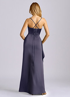 Azazie Sarai Bridesmaid Dresses Stormy Sheath Corset Stretch Satin Dress image5