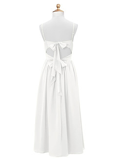 Azazie Zeya Junior White A-Line Chiffon Dress image8
