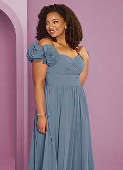 Barbie ♥ Azazie Bridesmaid Dresses Twilight A-Line Off the Shoulder Chiffon Convertible Dress image4