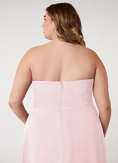 Azazie Arabella Allure Robes de demoiselle d'honneur Robe Trapèze Convertible en Mousseline de soie Encolure en Forme de Cœur Rose Pâle image14