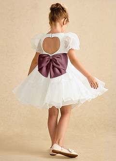 Azazie Debbie vestidos de niña de las flores Vestido de Marfil Sangria de Organza de Princesa con Escote de Corazón image6