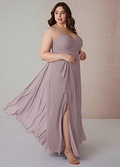 Azazie Emerald Bridesmaid Dresses Dusk A-Line Ruffled Chiffon Dress image9