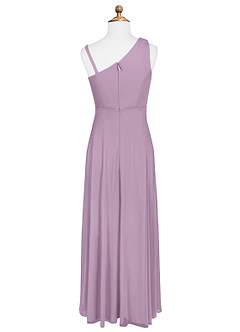 Azazie Brooke Junior Abito A-Line in Maglia Plissettato Glicine image6