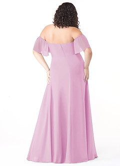 Azazie Sue Vestidos de damas de honor Vestido de Rosa Caramelo de Gasa de Corte en A Convertible con Vestidos sin tirantes image8
