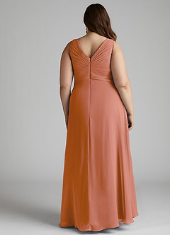 Azazie Flora Bridesmaid Dresses MAI TAI A-Line Pleated Chiffon Dress image13