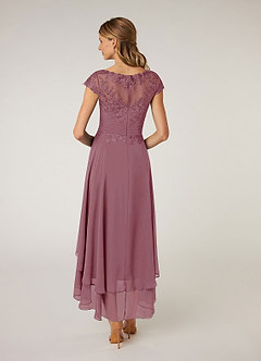 Azazie Shonda Kleider für die Brautmutter Spitze Chiffon Kleid Vintage Mauve image2