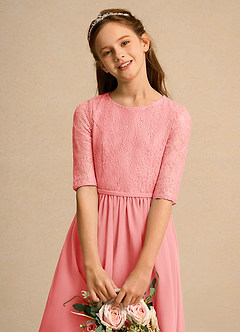 Azazie Pippin Junior Formal Flower Girl Klänningar Klä A-Line i Spets image5