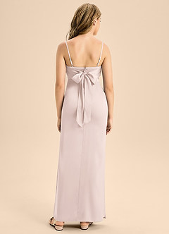 Azazie Mai Junior Blushing Pink A-Line Sweetheart Neckline Stretch Satin Dress image2
