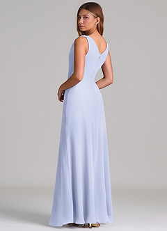 Azazie Nerine Bridesmaid Dresses Lavender A-Line Pleated Chiffon Dress image2