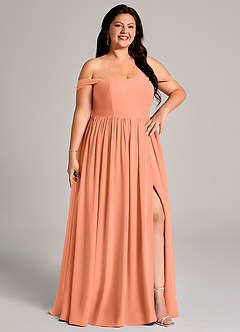 Azazie Calianna Bridesmaid Dresses Sunset A-Line Off the Shoulder Chiffon Convertible Dress image13