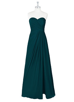 Azazie Arabella Allure Vestidos de damas de honor Vestido de Pino de Gasa de Corte en A Convertible con Escote de Corazón image8