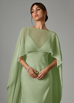 Azazie Stefania 신부 들러리 드레스 A라인 스트레치 새틴 바닥 길이 드레스 image5