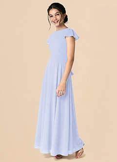 Azazie Payton Lavender A-Line Bow Chiffon Dress image5
