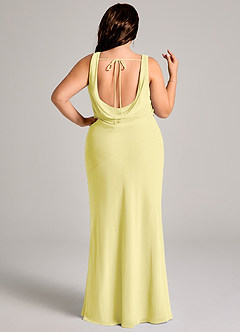 Azazie Rylina Essayer des robes à la maison Robe Sirène en Mousseline de soie Plissée Noir image11