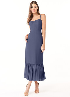 Azazie Justina Bridesmaid Dresses Stormy A-Line Sweetheart Neckline Chiffon Dress image1