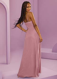 Barbie ♥ Azazie Bridesmaid Dresses Dusty Rose A-Line with Pockets Chiffon Dress image6