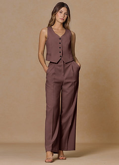 front Rowan Espresso Raffinerade vävda prestandabyxor