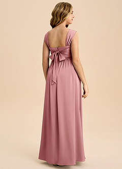 Azazie Hattie Junior Klä av A-Line i Stretch Satin Plisserad image7