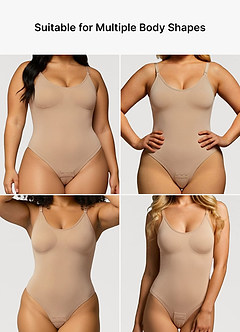 front Nahtloser, unsichtbarer String-Body mit dünnen Trägern